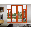 Double Tempered Glass Thermal Break Wood and Aluminium Casement Door